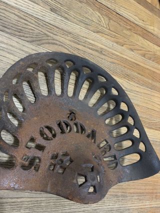 Vintage Stoddard Cast Iron Tractor Seat Antique Farm Tools Equipment Implement 8