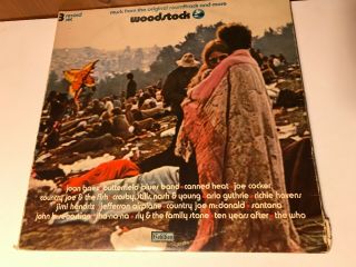 Woodstock Soundtrack 3 Lp Album Set 1970 Vg,  Vinyl