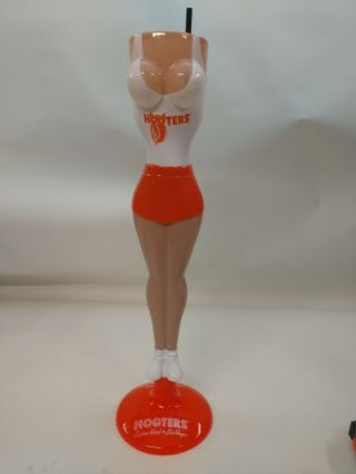 Hooters Body Shaped Drink Cup With Straw - - 21.  5 " Tall