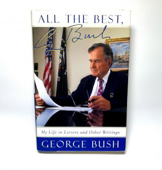 Rare Signed George H.  W.  Bush " All The Best " Hardcover Book Bookplate Auto