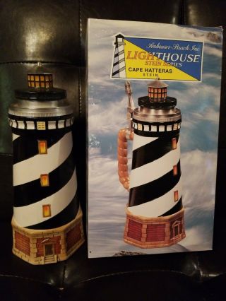 Anheuser Busch Budweiser Lighthouse Series Cape Hatteras Beer Stein CS448 6