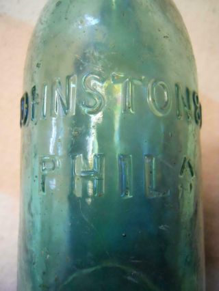 Iron Pontil Johnston Philadelphia Short Pony Soda Bottle Dug No Tumble 3