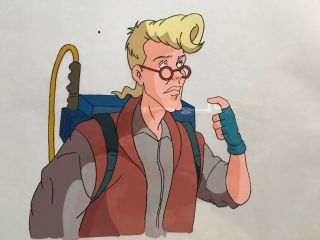 Vintage Art Of “the Real Ghostbusters” Egon Hand Painted Animation Cel 316 - E5