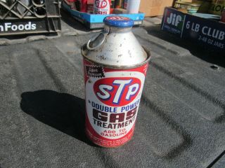 Vintage Stp Double Power Gas Treatment Cone Top Can