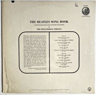 THE BEATLES SONG BOOK BY THE HOLLYRIDGE STRINGS VINTAGE VINYL RECORD ALBUM LP 4
