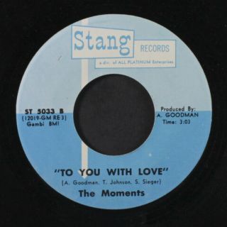 Moments: Key To My Happiness / To You With Love 45 (crossover Northern Soul Wi