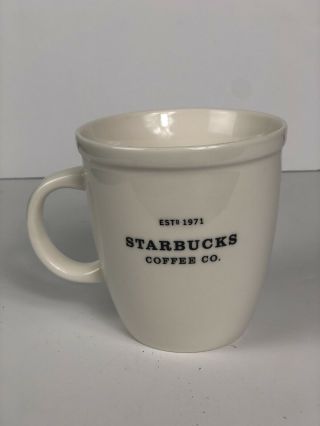 Starbucks Barista 2009 White Coffee Company 18 Oz Coffee Tea Cup Mug Est 1971