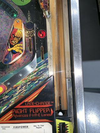 Firepower Pinball Machine Williams Coin Op Arcade 1980 7