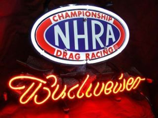 Budweiser Nhra Drag Racing Bar Neon Light Sign 13 " X 9 " [high Quality]
