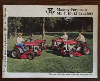 Massey - Ferguson Mf 7,  10,  12 Tractors Sales Brochure