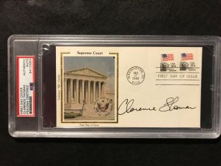 Supreme Court Justice Clarence Thomas Signed Autograph - Psa Authenticated