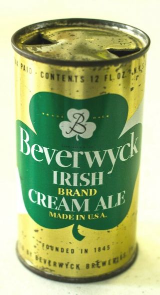 Beverwyck Irish Cream Ale Flat Top Can -