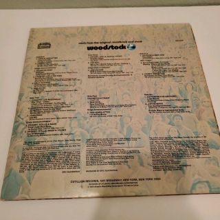 1970 Woodstock 3 Record Set SD3 - 500 Cotillion Records Vinyl LP Album,  Hendrix etc 5