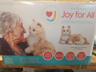 Hasbro Joy For All Orange Tabby Cat Mimic Real Kitty Cats Pet Companion All Ages