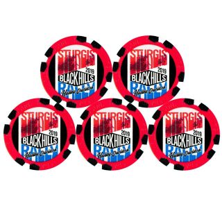 2019 Harley - Davidson® Black Hills Group 79th Rally Pack Of 5 Poker Chips