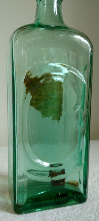 DR KILMER’S Swamp Root Medicine Bottle,  Green glass,  partial label - 1880 to 1900 4