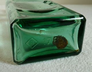 DR KILMER’S Swamp Root Medicine Bottle,  Green glass,  partial label - 1880 to 1900 6