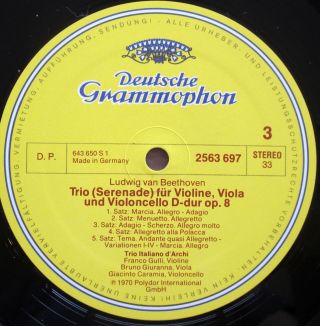 DG 2721 131 Beethoven Edition Vol.  5 String Trios 3xLP NEAR Germany 3