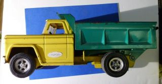 Vintage Structo Yellow And Green Dump Truck