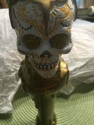 Negra Modelo Cerveza Day Of The Dead Skull Beer Tap Handle 11” Tall - RARE 7