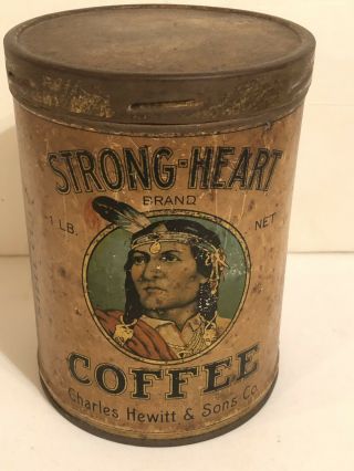 Very Rare Strong Heart Coffee Tin