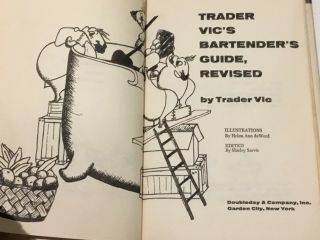 TRADER VIC’S BARTENDER’S GUIDE cocktail bar drink recipes 1972 4