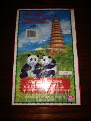 Flower Basket Pandas 80/16 Dot Firecracker Brick Label