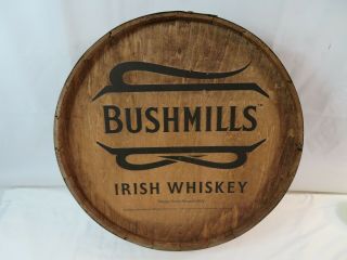 Bushmills Irish Whiskey Wooden Quarter Barrel Display 21 " X 6 " Promo Man Cave