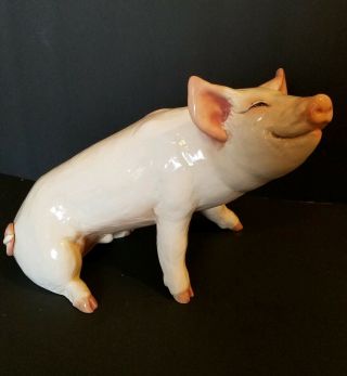Rare Find Vintage The Townsends Ceramic Sitting Pig Sculpture 186
