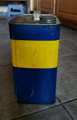 Vintage Sunoco Mercury Made Motor Oil 2 Gallon Can Gas Station Advertising 4