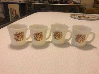 Vintage Esso Tiger Mugs Set Of Four