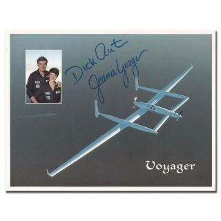 Voyager Around The World Pilots Rutan,  Yeager Handsigned 8x10 - 2g145