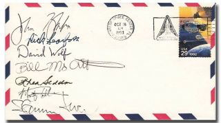 Sts - 58 Crew Hansigned Ksc Launch Cover - 6g32