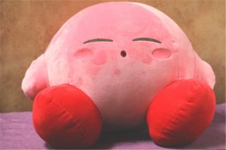 Japan Star Kirby Adventure Kirby Plush Doll Soft Toy Cushion Sleep 13 " Gift