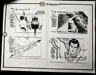 Alex Toth By Design Friends 1973 Hand Crafted Storyboard Pg 248 Superman