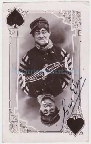 Music Hall Comedian Gus Elen.  Signed Postcard
