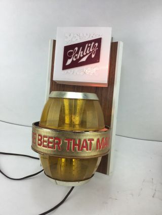Schlitz Rotating Beer Barrel Light