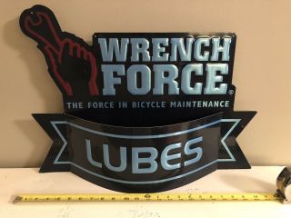 Vintage Wrench Force Tools Lubes Bicycle Advertising Sign Counter Display Rare