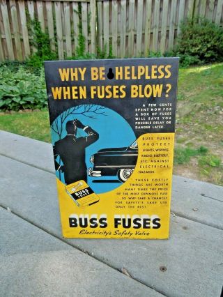 Vintage Buss Fuses Counter Display With 11 Fuse Boxes