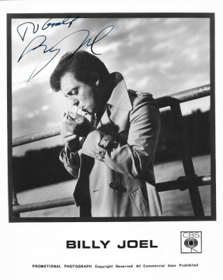 Billy Joel (piano Man/uptown Girl) Hand - Signed 1982 Vintage 10” X 8” Portrait