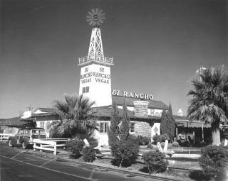 El Rancho Vegas Vintage 4 X 5 Photos (6) One - Of - A - Kind; Two (2) 4 X 5 B/w Negatives