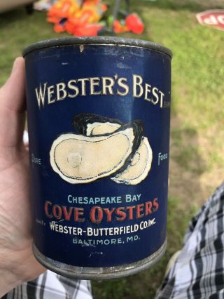 Webster’s Best Oysters Can Very Rare Chesapeake Bay