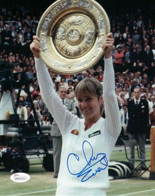 Chris Evert 1981 Wimbledon Signed 8x10 Photo Jsa Authenticated Tennis