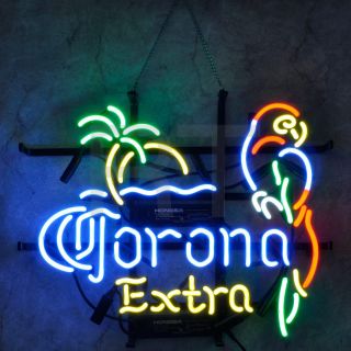 Corona Extra Neon Sign Room Shop Bistro Parrot Man Cave Light Poster Night Club