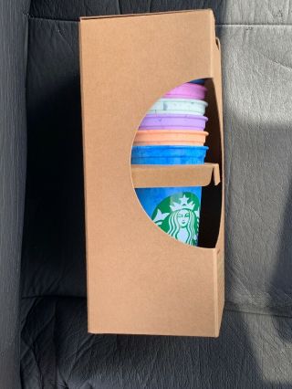 Rare 2019 Starbucks Reusable Hot Cups 6 Pack Lids Star Bucks Not Color Changing