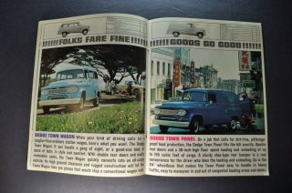 1964 Dodge Truck Brochure Pickup Panel Town Wagon,  Spec Sheet 64 4