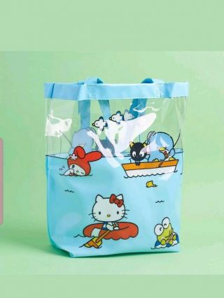 Sanrio Loot Crate Hello Kitty Keroppi Mymelody Chococat Tuxedosam Beach Tote Bag