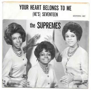 Supremes Diana Ross 1st Motown pic sleeve w/vinyl Florence Ballard 2