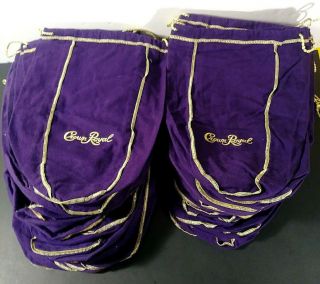 47 Purple Crown Royal 1.  75 Liter Bags 9 " Wide 13 " Long Quilting Sewing