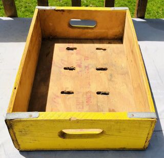 Vintage 1978 Yellow Red COCA - COLA COKE Wood Crate Jonesboro Arkansas. 4